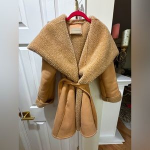 Adolfo Dominguez hooded tan winter jacket